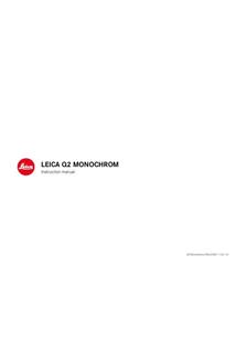 Leica Q2 Monochrom manual. Camera Instructions.